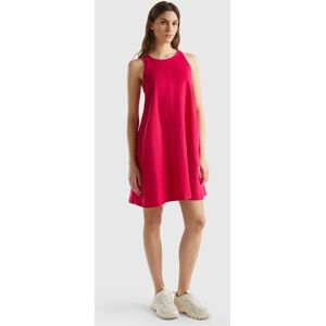 United Colors of Benetton Benetton, Sleeveless Dress In Pure Linen, Cyclamen, Women