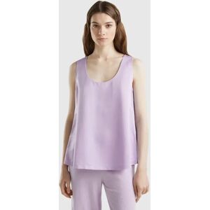 United Colors of Benetton Benetton, Satin Look Sleeveless Blouse, Lilac, Women