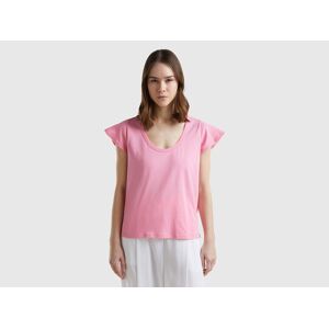 United Colors of Benetton Benetton, T-shirt With Wide Neck, Pink, Women