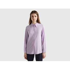 United Colors of Benetton Benetton, Regular Fit Shirt In Sustainable Viscose, size L, Lilac, Women