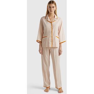 United Colors of Benetton Benetton, Monogram Pyjamas In Sustainable Viscose, size M, Soft Pink, Women