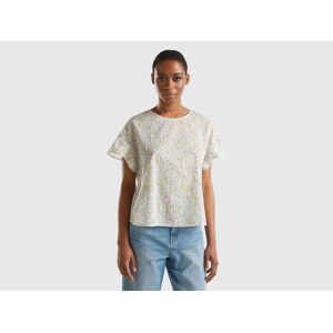 United Colors of Benetton Benetton, Patterned Blouse In Light Cotton, Multi-color, Women