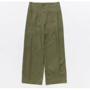 BIMBA Y LOLA Khaki washed linen flared trousers KHAKI 38 adult