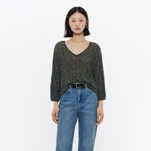 BIMBA Y LOLA Black open-knit straight sweater BLACK S adult