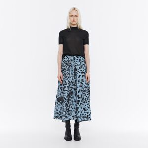 BIMBA Y LOLA Blue Animal mix cotton midi skirt ANIMAL MIX BLUE S adult