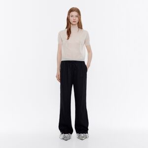 BIMBA Y LOLA Washed black linen joggers BLACK L adult