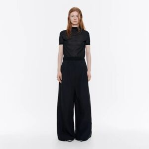 BIMBA Y LOLA Black bell-bottom trousers with darts BLACK 40 adult