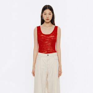 BIMBA Y LOLA Red fitted knit top RED ML adult