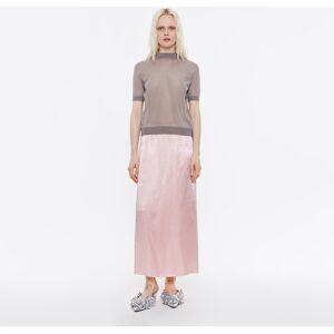 BIMBA Y LOLA Pink satin midi skirt LIGHT PINK 40 adult