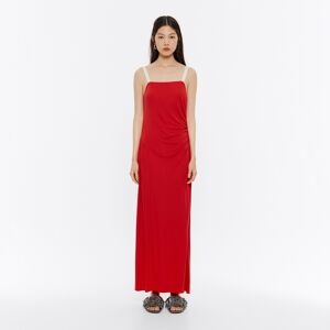 BIMBA Y LOLA Long red fluid strappy dress RED M adult