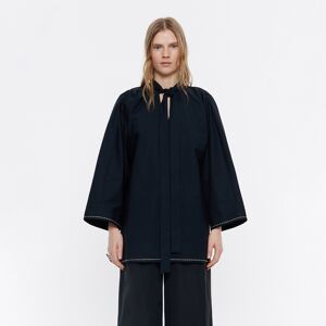 BIMBA Y LOLA Black cotton tie-front shirt BLACK L adult