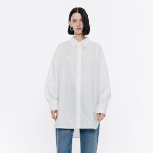 BIMBA Y LOLA White stones oversize shirt WHITE XS adult