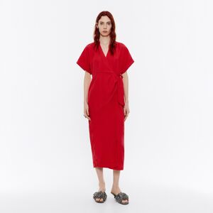 BIMBA Y LOLA Red denim wrap dress RED M adult