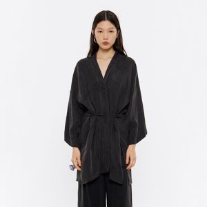 BIMBA Y LOLA Long black kimono shirt WASHED BLACK XSS adult