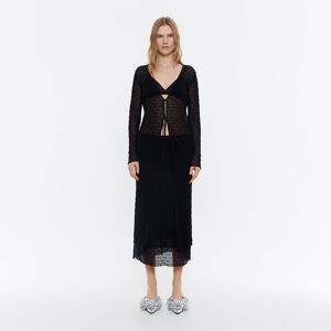 BIMBA Y LOLA Black maxi knit cardigan BLACK ML adult