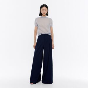 BIMBA Y LOLA Dark navy bell-bottoms trousers with darts DARK NAVY 38 adult