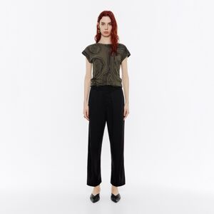 BIMBA Y LOLA Black wool barrel leg trousers BLACK 38 adult