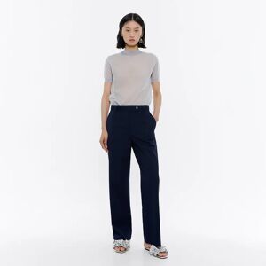 BIMBA Y LOLA Dark navy cool wool straight trousers DARK NAVY 40 adult