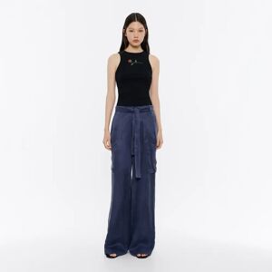 BIMBA Y LOLA Washed blue carrot leg trousers BLUE 34 adult