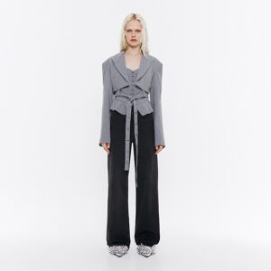 BIMBA Y LOLA Short gray tailored jacket GREY 36 adult