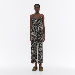 BIMBA Y LOLA Black Paisley cotton ankle-length jumpsuit PAISLEY BLACK S adult