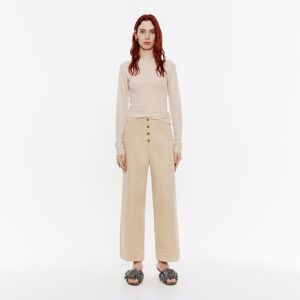 BIMBA Y LOLA Beige straight ankle length trousers BEIGE 42 adult