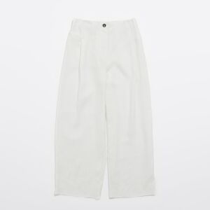 BIMBA Y LOLA Ivory washed linen flared trousers IVORY 40 adult