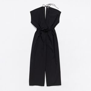 BIMBA Y LOLA Oversize black cotton jumpsuit BLACK M adult