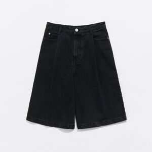 BIMBA Y LOLA Black washed denim darted Bermuda shorts WASHED DENIM BLACK 40 adult