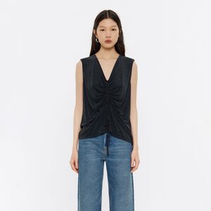 BIMBA Y LOLA Straight black top WASHED BLACK XS adult