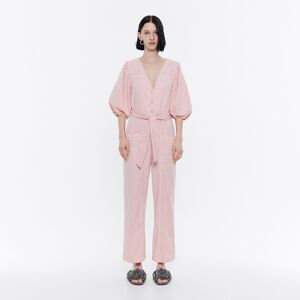 BIMBA Y LOLA Pink puff sleeve cargo jumpsuit PINK L adult