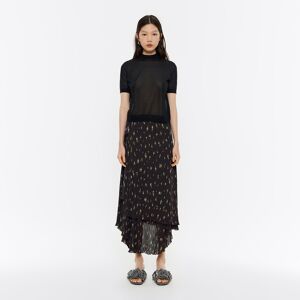 BIMBA Y LOLA Black Flowers midi skirt FLOWERS BLACK LILAC 40 adult