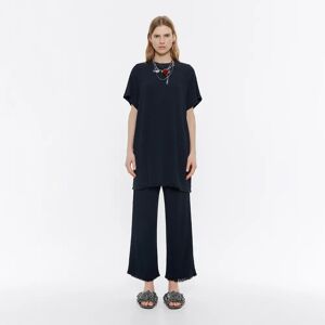 BIMBA Y LOLA Anthracite straight raw-hem trousers ANTRACITHE S adult