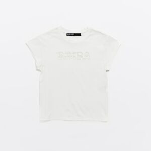 BIMBA Y LOLA Ivory embroidered logo T-shirt IVORY XL adult