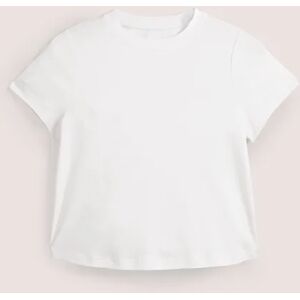 Perfect Cotton Cropped T-shirt White Women Boden XL Female