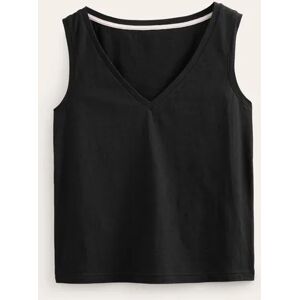 Regular V-neck Slub Vest Black Women Boden XS Female