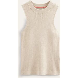 Ribbed Racer Vest Beige Women Boden XS Female