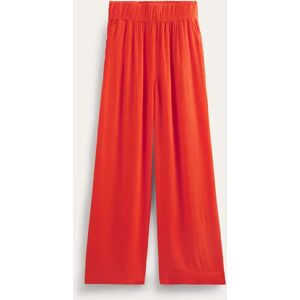 Crinkle Wide Leg Trousers Orange Women Boden 8 Female