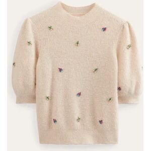 Embellished Fluffy T-shirt Beige Women Boden XS Female