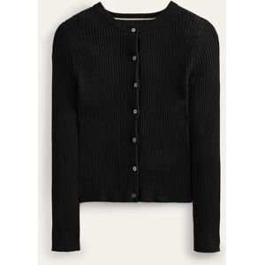 Ribbed Detail Cardigan Black Women Boden XL Female