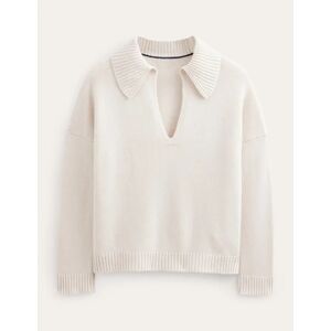 Collared Cashmere Jumper Beige Women Boden XS Female