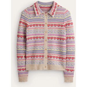 Eliza Heart Fair Isle Cardigan Natural Women Boden XL Female