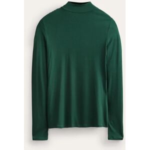 Jersey High Neck Top Green Women Boden 20 Female