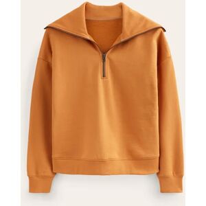 Funnel Neck Zip Sweatshirt Brown Women Boden XL Female