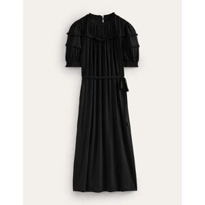 Yoke Detail Jersey Midi Dress Black Women Boden 12 Female