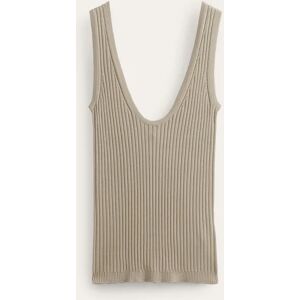 Cropped Scoop Ribbed Vest Ivory Women Boden XS Female