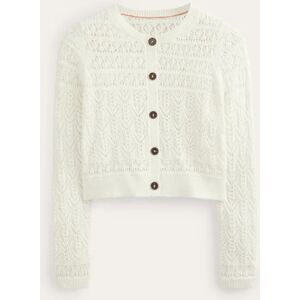 Pointelle Cotton Cardigan White Women Boden XL Female