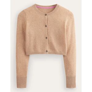 Cropped Cashmere Cardigan Brown Women Boden XS Female