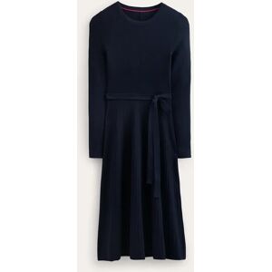 Lola Knitted Midi Dress Blue Women Boden 8 Petite Female