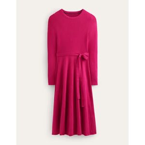 Lola Knitted Midi Dress Pink Women Boden 20 Female